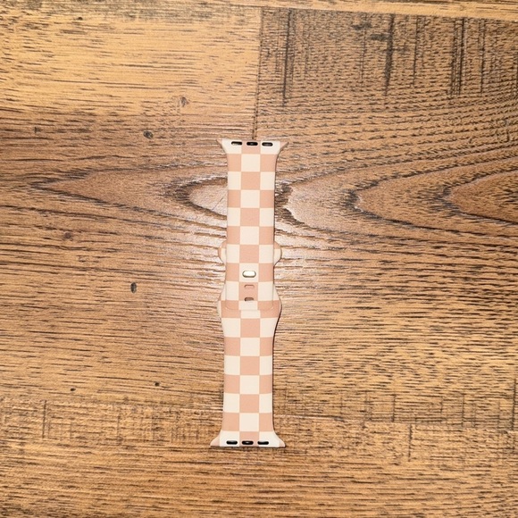 Checkered Pink Smartwatch Band - Picture 1 of 2